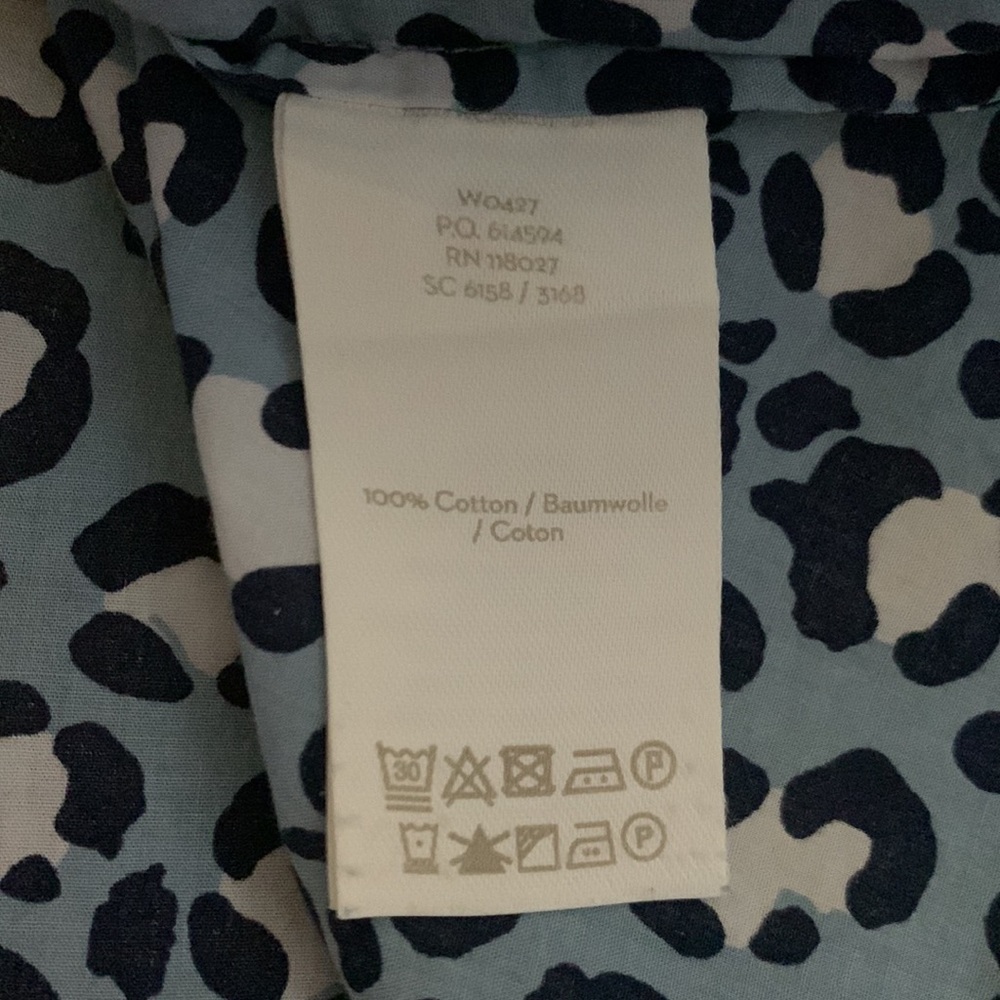 Boden (Anthro) Abstract Leopard Print Button-Down… - image 5